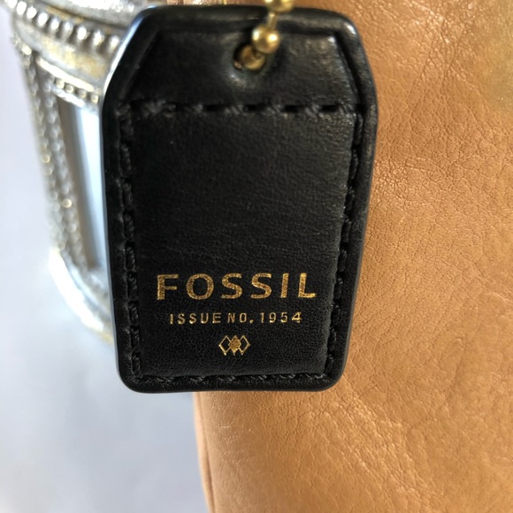 Fossil Crossbody Soft, Pebbled, Colour Block Leather Bag, GUC - Picture 10 of 14